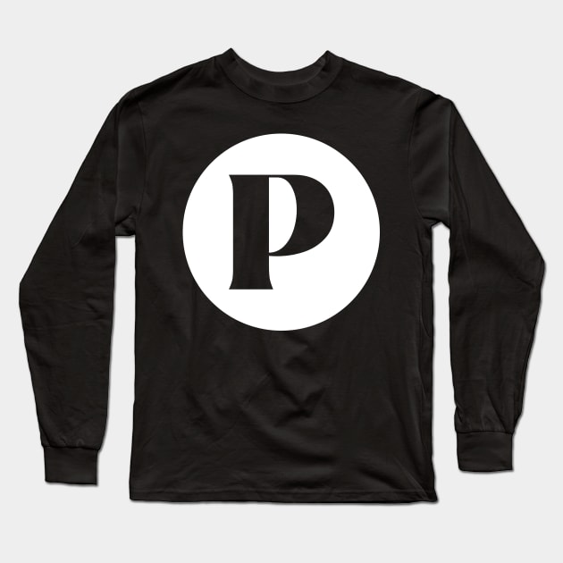 P (Letter Initial Monogram) Long Sleeve T-Shirt by n23tees